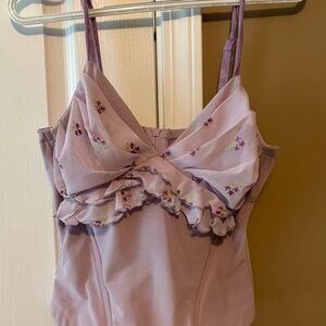 Lavender Floral Bustier Bra